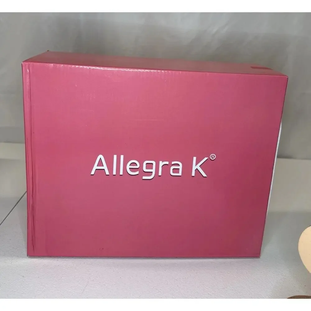 Allegra K Women's Over the Knee Boots Chunky Heel Gold Glitter Size 6.5